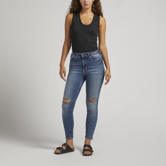 Silver Jeans Infinite Fit High Rise Skinny Jeans Stretch Size Medium 29 30 31 32 - Picture 16 of 16